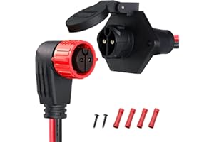 XMK Trolling Motor Plug,12V/24V/26V/48V Trolling Motor Plug and Receptacle for Minn Kota Marine Boat,8 Gauge 2-Wire Quick Connect,Male&Female,Waterproof