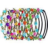 12 Colores diadema: blanco, rosado, melocotón, rojo de rose, rojo, anaranjado, amarillo, verde, verde de la menta, azul blanco, azul, púrpura; Cada color para una sola pieza, 12 pedazos de diadema en total