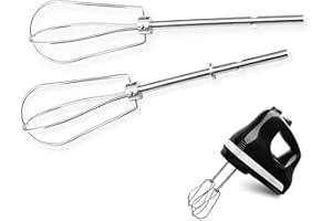 JOYIAL 2 Stück Rührbesen für Handmixer, Mixerstäbe Ersatz, Rührstäbe für Handmixe, Handmixer Ersatz Rührbesen aus Edelstahl Kompatibel W10490648, KHM2B, AP5644233, PS4082859