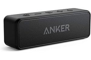 ‎ANKER SoundCore 2 Anker głośnik Bluetooth, ogromny z dwoma przetwornikami basowymi, akumulator 24 h, ulepszona ochrona przed wodą IPX7, bezprzewodowy, do iPhone'a, Galaxy itd. (Czarny)