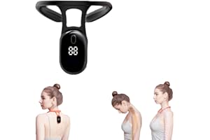 JIANYUSHENG 2023 New Mericle Ultrasonic Portable Lymphatic Apaisant Body Shaping Neck Instrument, Correcteur De Posture Pour Adultes Et Enfants, Empêcher Le Dos à Bosse, Soulager Les Maux De Dos (Black)