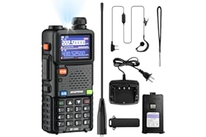 BAOFENG Talkie Walkie Double Bande UHF/VHF Radio Amateur Longue portée jusqu'à 8W avec Batterie 2500mAh 999 canaux CTCSS/DCS Radio FM VOX DTMF Talkie-walkie pour Adultes - 5RM
