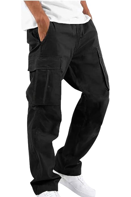 Pantalon Cargo Homme ATLASLAVA Avec 7 Poches - Tissu Imperméable, Léger, Stretch, Pour Randonnée, Extérieur