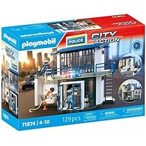 PLAYMOBIL (K1177) POLICE - Panneau Controle Routier Police sur Trépied