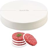 Duluok 500 Pieces Non-stick Paper Burgers Oven Paper Round | Waterproof Oil-proof Burgers for Keeping Meatballs in the Fridge