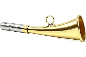 K&S WILDKAMERAS Cuerno de caza cuerno de niebla, barco de caza de latón pulido, dorado (16 cm, 22 cm, 26 cm)