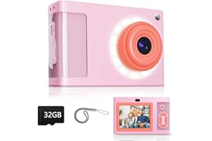 Digital Camera,ARNSSIEN 1080P Vintage Digital Camera for Kids,2.4” Screen Kids Digital Camera with 16 LED Filling Lights, Cheap Digital Camera Gift for Older Kids, Teens, Students, Beginners