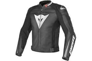 DAINESE (SPAIN) DAINESE SUPER SP-R LEATHER JACKET MOTORBIKE/MOTORCYCLE BLACK
