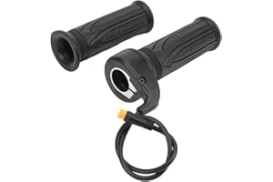 Drfeify Mango de Acelerador de Bicicleta Eléctrica, Mango de Acelerador de Velocidad de Scooter 20X con Conector Impermeable Compatible con Manillar de 22,2mm