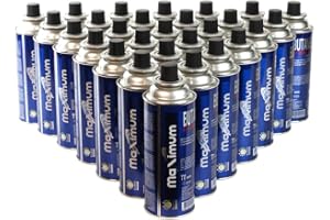 MAXIMUM 28 cartucce da 227 g di gas butano MFS 1a per fornello a gas, riscaldamento, bruciatore, becco di Bunsen (28)