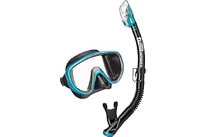 Tusa Serene Adult Mask & Snorkel Set - Colour Choice (Black/Ocean Green)