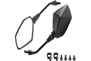 AUTOXBERT Motorcycle Mirrors For Handlebars, Scooter Mirrors ATV Mirrors With 8mm 10mm Bolt 7/8in Handlebars, Universal Rear View Mirror Fit For Dirt Bike, Scooter, ATV, Cruiser, Suzuki And More