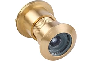 Earl Diamond - Security Peep Holes for Front Door, Solid Brass 220 Degree Door Viewer Peephole with Cover, Satin Gold