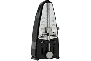 Wittner Metronomo Taktell Piccolo Serie 830 - Custodia in plastica - Senza campana - Nero - Meccanico a carica - Non sono necessarie batterie - Made in Germany