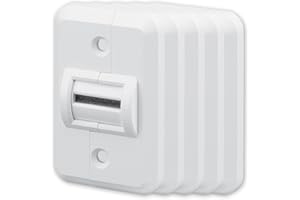 Set: 5 x Energiespar Gurtführung, Bürstendichtung, Einlauf, Nachrüsten, bis 23 mm Breite Rolladengurt, Farbe: weiß, Montage ohne Gurtausbau, Großer Energieeinspareffekt, von EVEROXX®