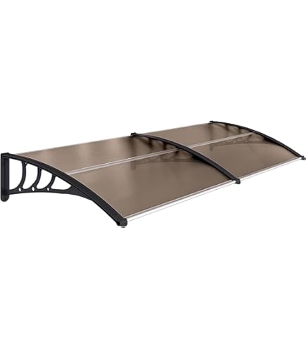 Deurluifel,Voordeur Afdak van Polycarbonaat en Aluminium Frame,Huisdeurluifel,Uv Regen Sneeuwbescherming Luifel voor Huisdeur Overkapping,Gemakkelijk te Monteren,Robuust (120x300cm/47x118