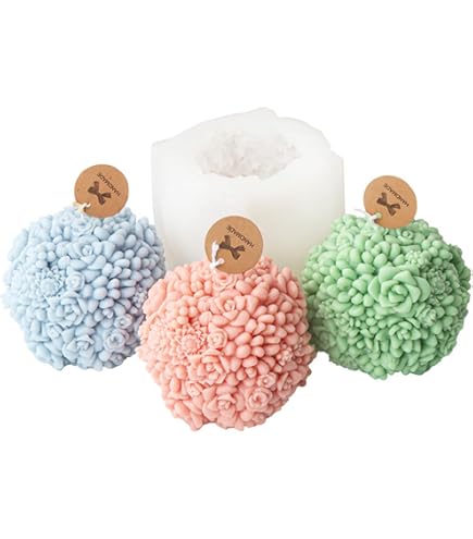 QUR Blumenkugel Silikonform - DIY Kerzenform Für Gips Und Harz