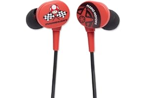 PowerA Przewodowe słuchawki douszne do Nintendo Switch - Mario Kart Motors, 3,5 mm, przewodowe, oficjalnie licencjonowane