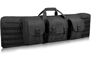 DFANCE Bolsa para Doble Rifle,Bolso Táctico de Lona para Fusil Escopeta Larga,Rifle Airsoft Bolsa Táctica Funda para Arma Impermeable,Bloqueable,Acolchado,para Caza Pesca