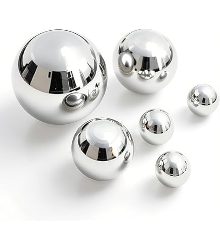 5 Stks Rvs Staren Ballen Spiegel Gepolijst Holle Bal