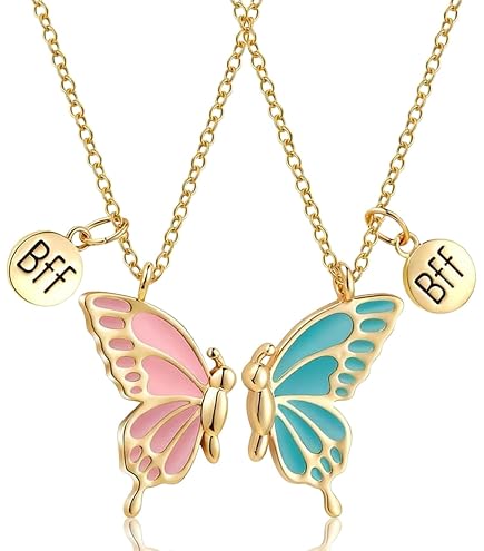 Collana Best Friends - Gioielli dell'amicizia - Set di collane con ali d'angelo in argento, BFF, fidanzato, collana per fidanzata, sorelle dell'anima, regalo perfetto - Italia