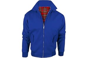 Army And Workwear Harrington Jacket with Tartan Lining British Made Mens Zip Up Classic Bomber