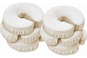 MASTER MASSAGE EQUIPMENT Master Massage Head Covers Washable 100% Cotton for Massage Table Headrest Neck Pillow 6 Pack Cream