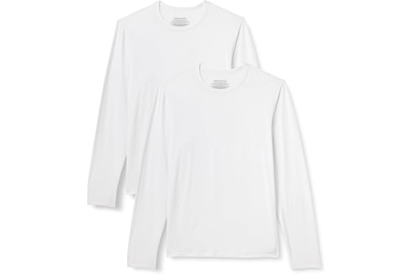 Amazon Essentials långärmad herr supermjuk modal undertröja, paket med 2