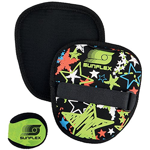 Sunflex Spiele-Set: 2 Handschuhe und 1 leuchtender Ball, Mehrfarbig, Einheitsgröße