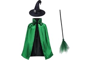 maxToonrain Wizard Costume Set for Kids,Child's Cape with Wizards Hat Halloween Role Playing Fancy Dress for Girls/Boys