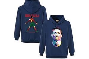 Xpialong Ronaldo NO.7 Football Kids Hoodie Youth Football Jumper Inspired Ronaldo Football Hoodie