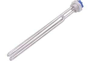 AIICIOO 240V 4500W Foldback Heating Element Stainless Steel 1 Inch BSP Thread (DN25) Silicone O Ring Provided