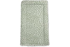 Changing Mat by Mama Shack - Baby Changing Mat with Wedge Design - Waterproof - Fits Most Baby Changing Tables - 73 x 46 cm (Sage Spotty)