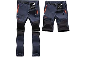 SANMIO Spodnie Turystyczne Męskie Odkryty Szybkie Suszenie Funkcjonalne Lekkie Oddychające Cabrio Spodnie Softshell Casual