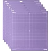 Cricut Strong Grip Machine Mats, 12" x 12" Reusable Cutting Mats for Crafts with Protective Film, with Cardstock, Iron-on, Vi