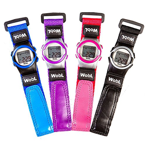 The WobL Watch - Children's 8-Alarm Vibrating Potty Training / Reminder Watch (Black)