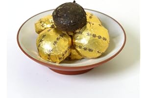 GOARTEA Puerh Tea - Ripe Thé Pu erh Cake 80Pcs / 12.7oz 2015 Year Sticky Glutinous Rice Flavor - Pu erh Tea Puer Tea Pu'er Tea - Yunnan Thé Pu-erh- Chinois Tea - Mini Puerh Tuocha