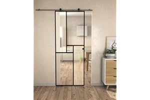 AURYS Porte coulissante en verre seule - MINIMO - H. 200,5 x L. 72,5 Fabrication Française