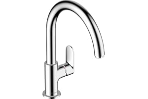 hansgrohe Vernis Blend M35 - Küchenarmatur, 1 Stahlart, Wasserhahn Küche mit Auslaufhöhe 210 mm, Mischbatterie Küche schwenkbar, Chrom