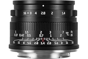 7artisans Objectif fixe 35 mm F1.4 Mark II APS-C Mise au point manuelle Grande ouverture Compatible avec appareil photo Fujifilm Fuji X-A1 X-A10 X-A2 X-M1 XM2 X-T1 X-T10 X-T2 X-T20 X-T30 X-Pro1 X-Pro2