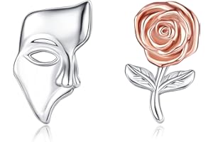 CUPENDA Phantom of the Opera Earrings Sterling Silver Phantom of the Opera Mask Stud Earrings Jewelry Theater Gifts for Women Men