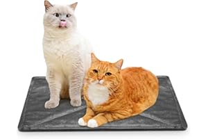 PAIGTEK Self Heating Cat Bed, Pet Self-Warming Pad Mat, Electric-Free Heating Mat for Dogs, Dog Blanket Machine Washable (70 X 55 CM)