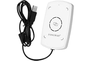Fongwah Lector/Escritor RFID UHF con Soporte para emulador de Teclado, hasta 50 cm de Distancia de Lectura, Conforme a ISO18000-6C/Global EPC C1 Gen 2