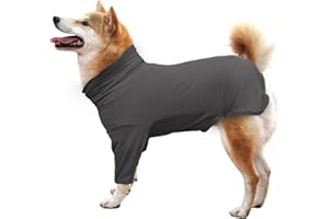 LIANZIMAU Dog Shirts for Small Medium Large Dogs Bodysuit for Male Female Long Sleeve Dog Suit Pet Onesies Anxiety Shirt Soft Breathable Dog Pajamas Indoor and Outdoor Wear