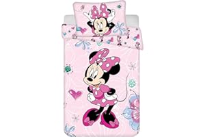 JERRY FABRICS AC-Déco Disney - 1" bawełniany zestaw pościeli dziecięcej Minnie - 100 x 135 cm