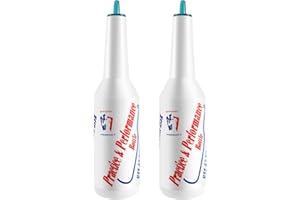 Gokelomg Lot de 2 bouteilles de flair - Shaker à cocktail - Kit de barman - Bouteille d'entraînement, de bar et de performance - 750 ml - Blanc