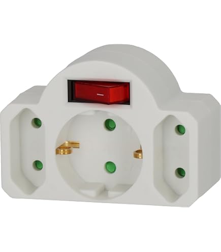 KOPP Adattatore DUOversal 179602001 – Multipresa Con 4 Slot Per Spine Europee, Protezione Da Contatto, Colore Bianco - 3