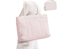 CADOLIM Borsa Shopper Donna Shopping Bag Borsa Università Donna Grande Tote Bag Borsone Palestra Sportiva Donna Grande Capacità Per PC Da 14 15,6 Pollici Beige