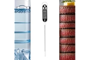 GENERIC Digital Food/Meat Cooking Thermometer/Thermostat- ℉/℃, Instant Read With Large LCD Display, Long Probe, Auto OFF/Hold, Kitchen Thermometer for BBQ,Meat,Jam,Milk,Sugar,Water,Grill, Battery Included