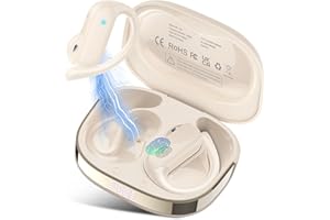 DUSONLAP AI Cuffie Traduzione, 3-in-1 Open Ear Bluetooth 5.4 Auricolari Traduzione con 164 Lingue/7 Modalità, 32 Ore Cuffie Bluetooth con ENC e APP per Viaggi/Affari/Studio, IPX7 Impermeabile, Bianco